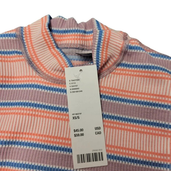 Urban Outfitters Out From Under Striped Ribbed Long Sleeve Crop Top - Picture 5 of 5